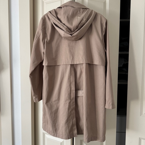 Bernardo Women's Beige Technical Removable Hood Anorak Raincoat Size M - Picture 5 of 8